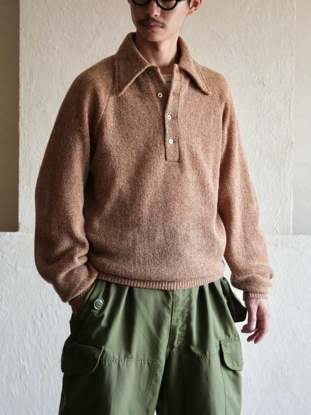 1970's Vintage Jantzen MohairAcryl Knit Polo Sweater