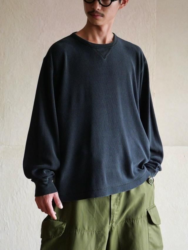 1990s Eddie Bauer Thermal Sweat ShirtNavy