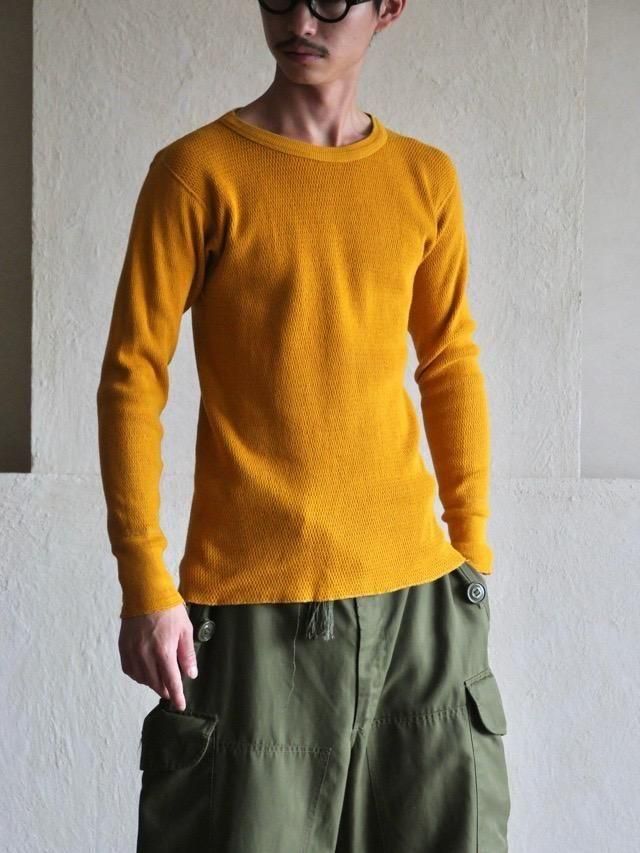 1990s Eddie Bauer Thermal Sweat ShirtMustard