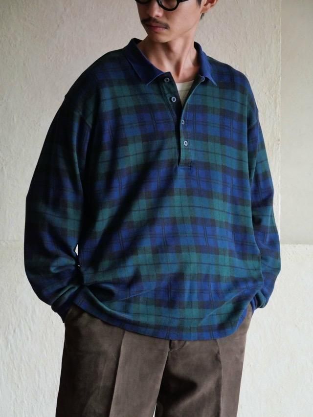 1990~80's Eddie Bauer Black-watch Polo Shirt
