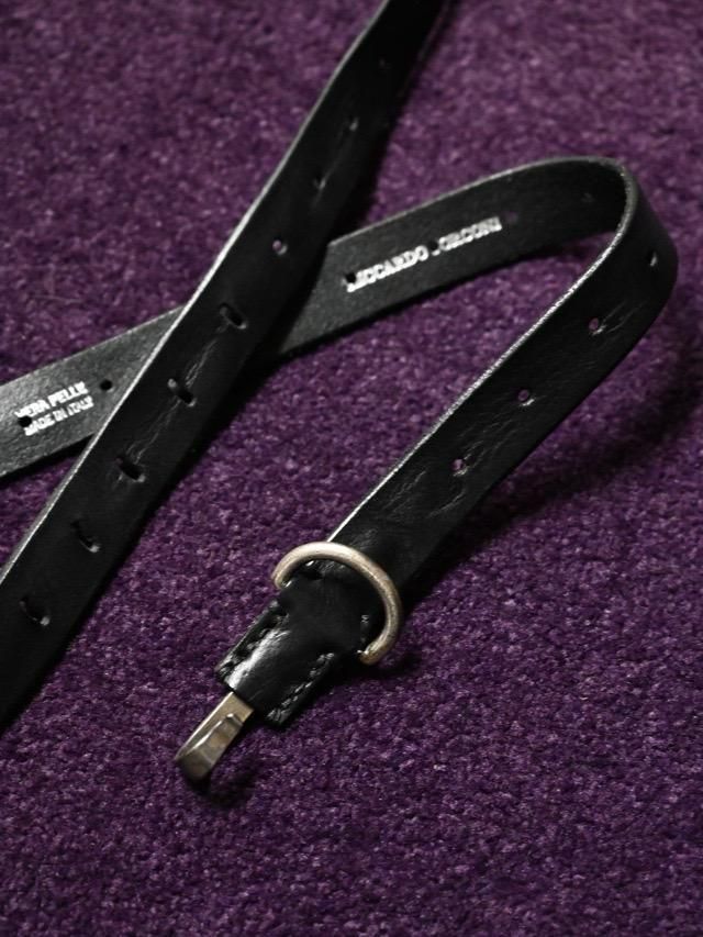 "Riccardo Forconi" Leather Belt, Made in Italy.