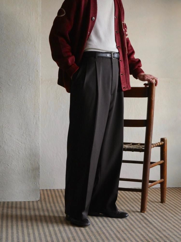 1990's Brown Pin-Stripe Wool Trousers 