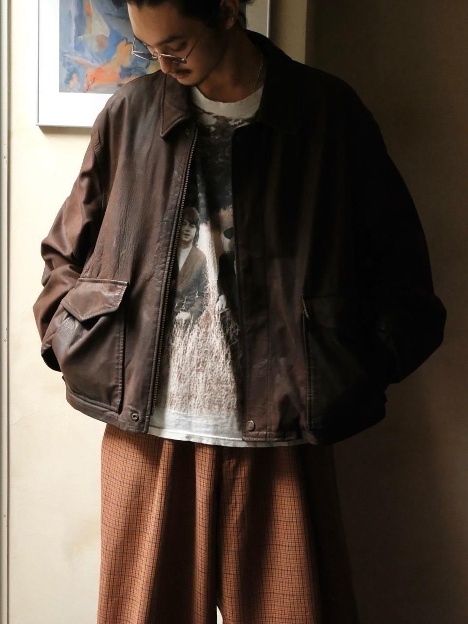 1990's Italian Vintage Oiled Leather Blouson