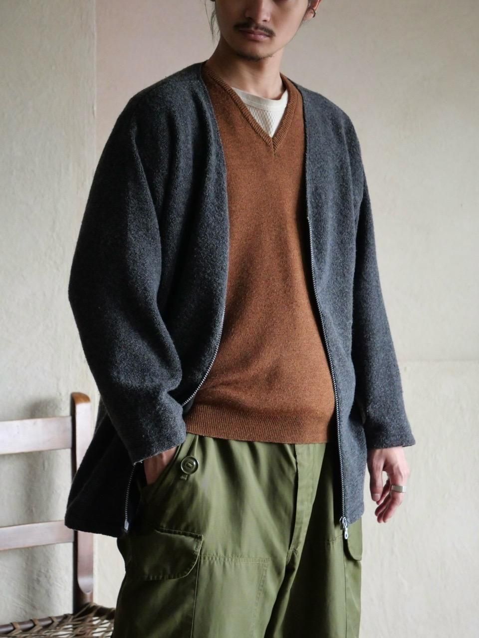 1990's Italian Lambswool Mix Zip-up Knit Cardigan