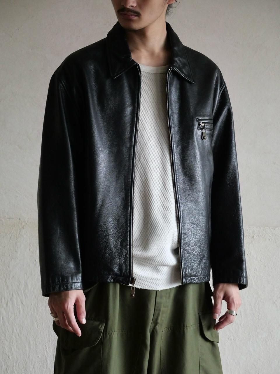 1990~00's AVANTI Black Leather Blouson 