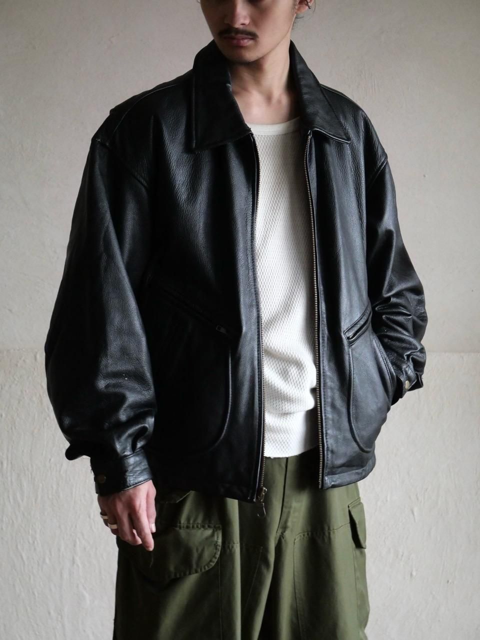 1990~00's WILSONS Black Leather Blouson 