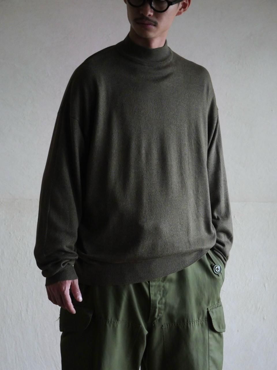 00's SUR HOM Mock-neck Knit SweaterOlive
