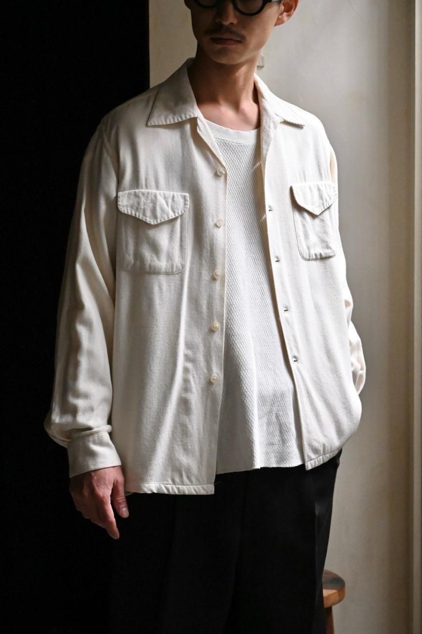 1950s McGREGOR Wool Flannel Open Collar Shirt