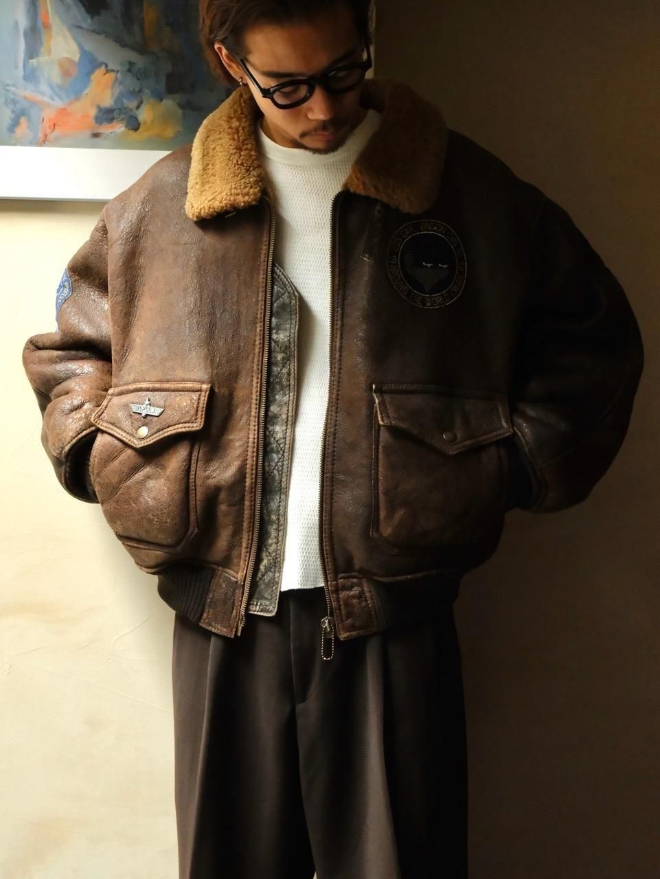 1980~90's Italian Vintage Mouton Bomber Jacket