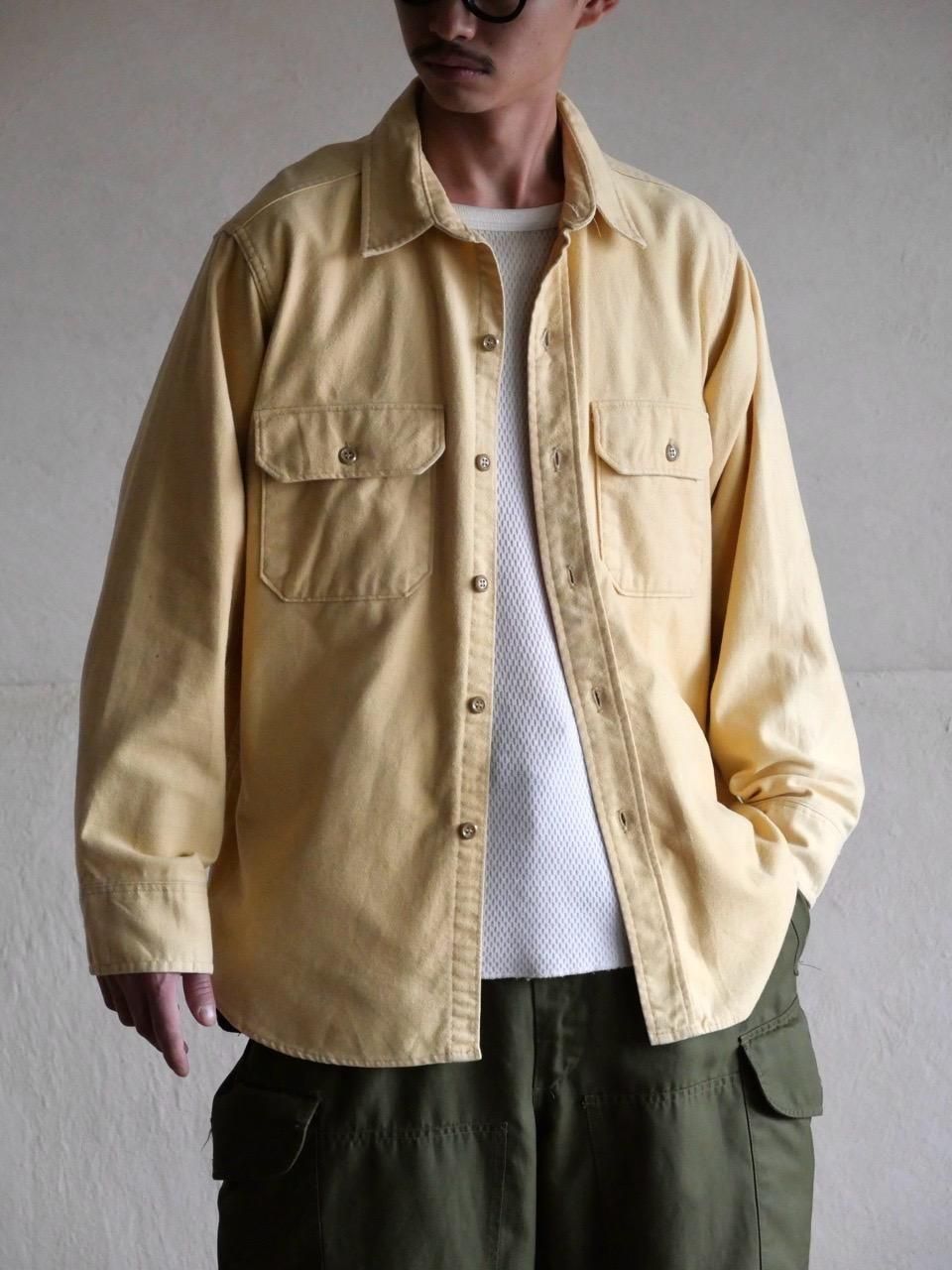 1970s Woolrich Cotton Chamois-Cloth Shirt, Hiyoko Yellow
