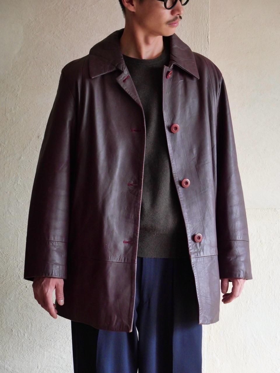 1980~90s Pierre Cardin Leather Half Coat