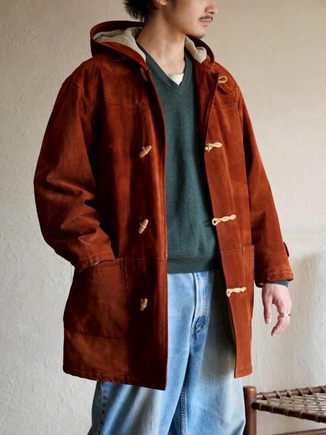 Wool-blend Lined Pigskin Suede Duffle Coat