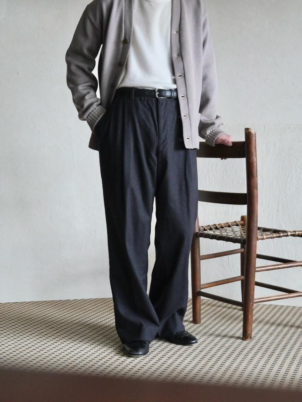 1970's Vintage Neiman Marcus  Oxford Clothes Wool Flannel 2tucks Trousers
