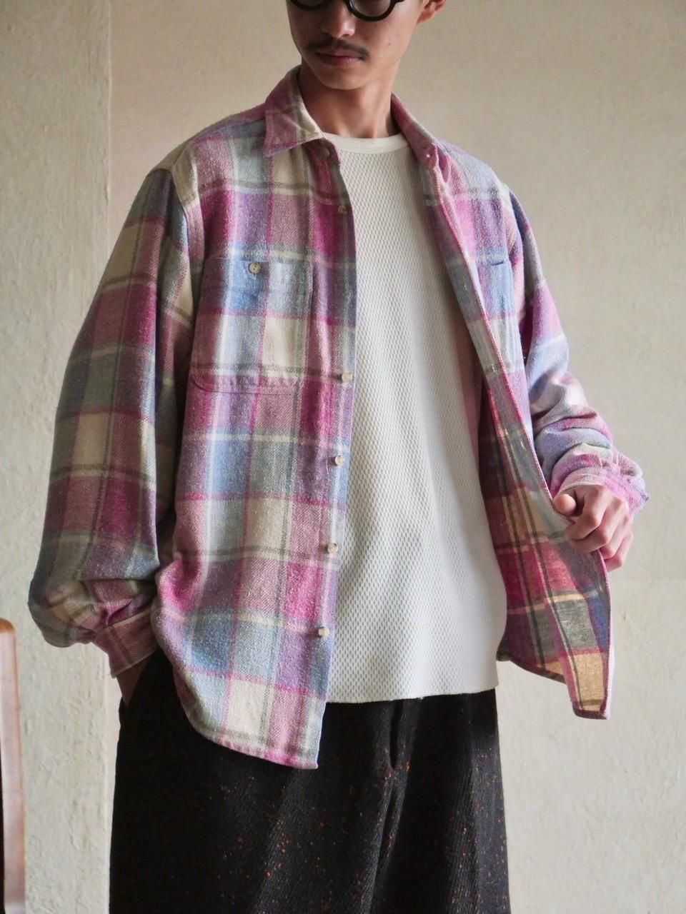 00's Cotton Flannel Shirt "Good Pink,Good Blue"