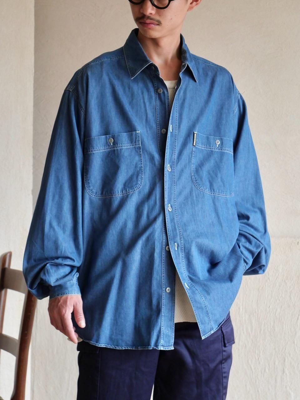 1990~00's ARMANI JEANS Light Ounce  Denim Shirt