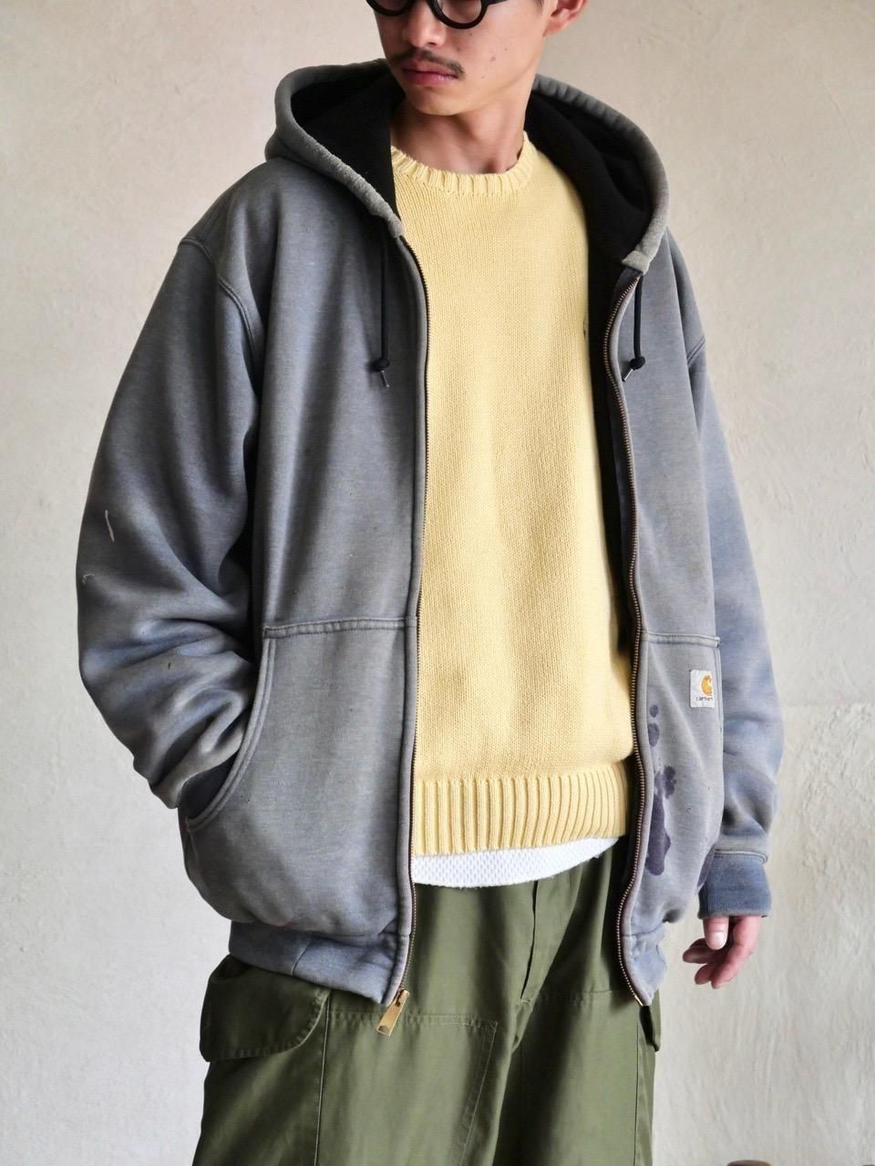00's Carhartt Good Fade Bluegray Sweat Parka