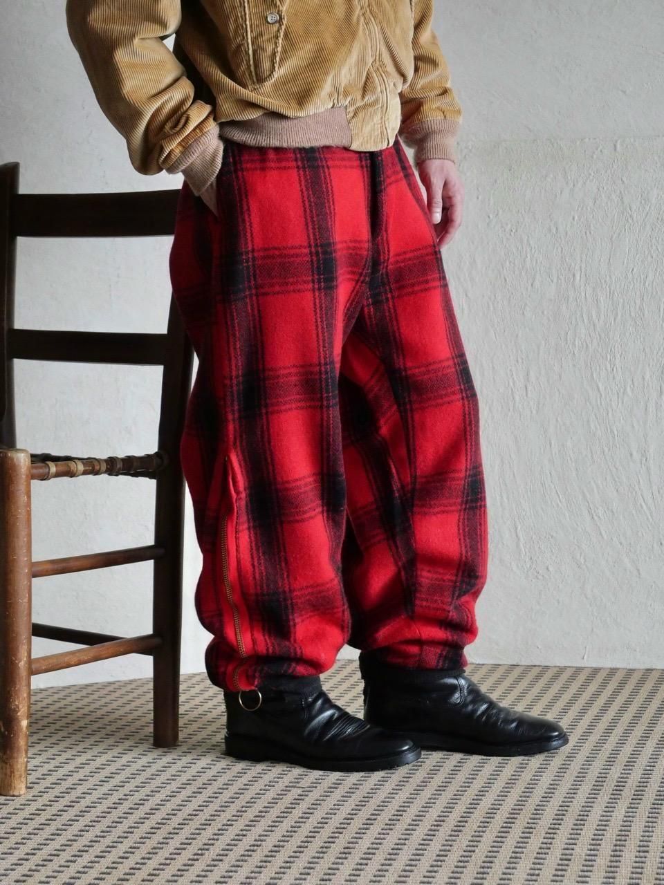 1970s SEARS ROEBUCK Buffalo-check Wool Pants