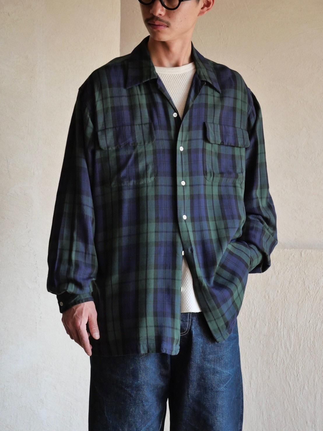 1990's RalphLauren Rayon100% BlackWatch Shirt