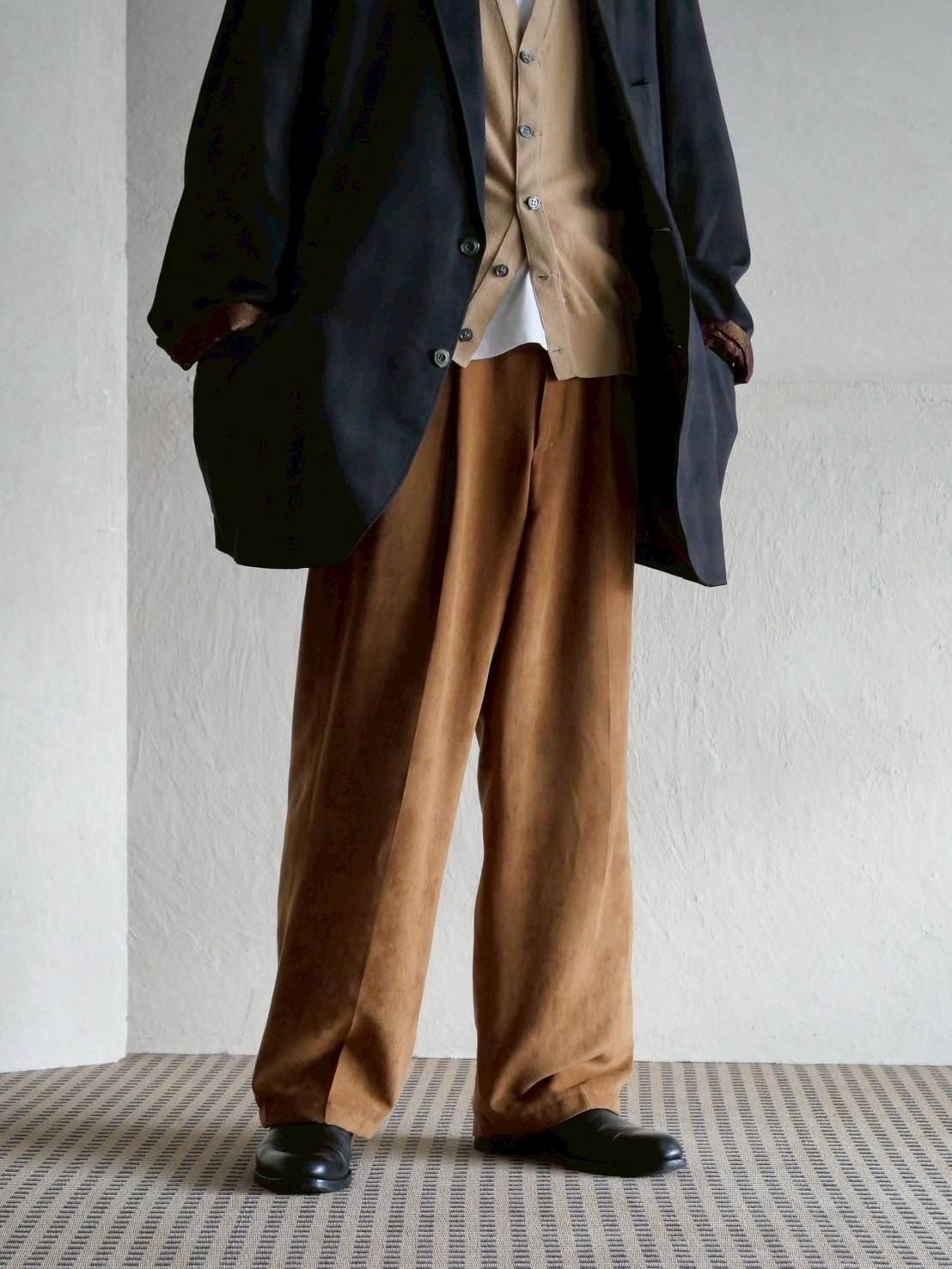 1990&#12316;00's PRONTI Suede 3tucks Trousers