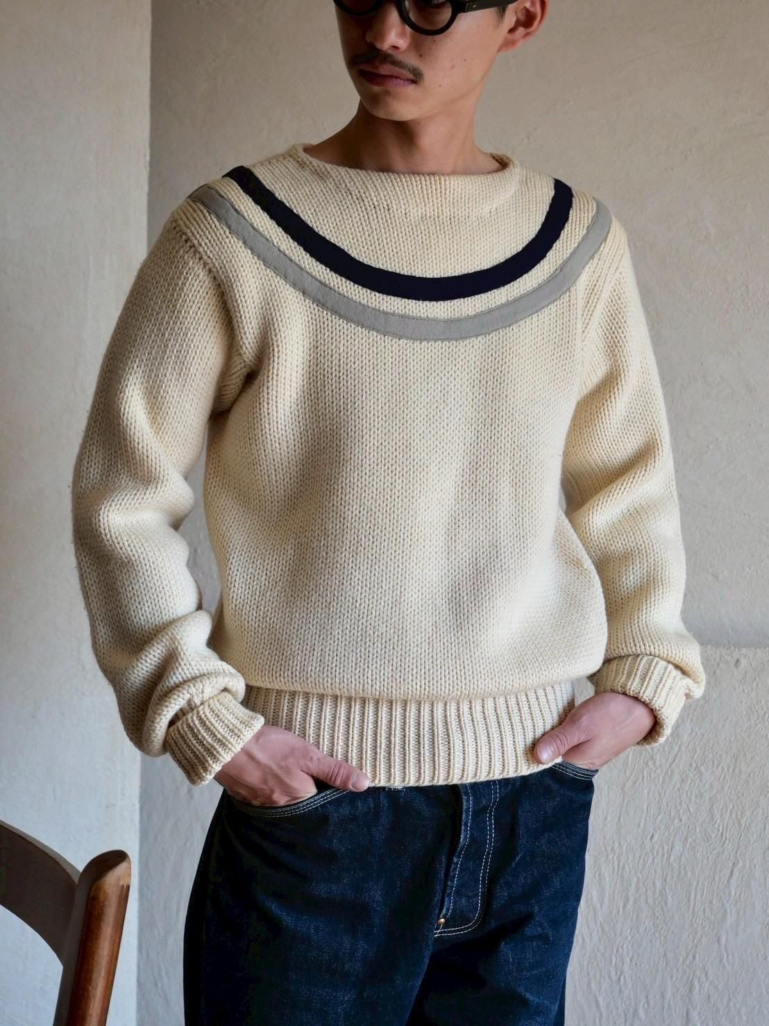 1950's Vintage Mitchell & Ness Boat-neck Knit Sweater