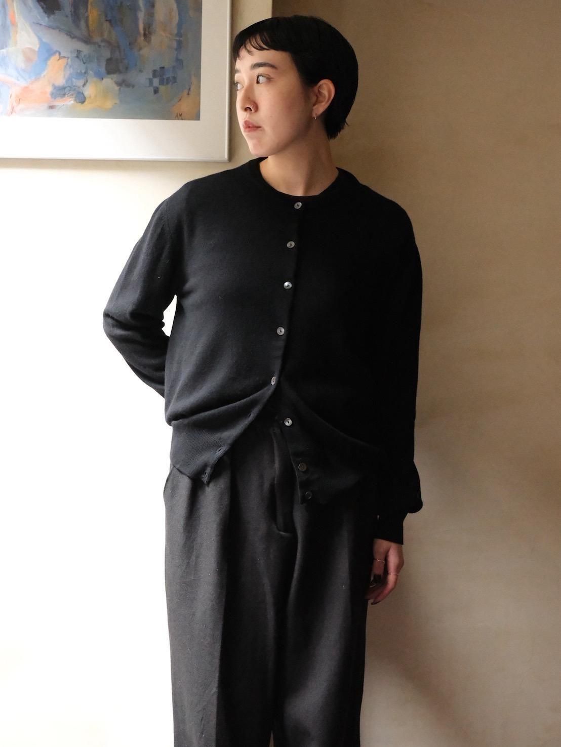  Malo 100%Cashmera Black Knit Cardigan