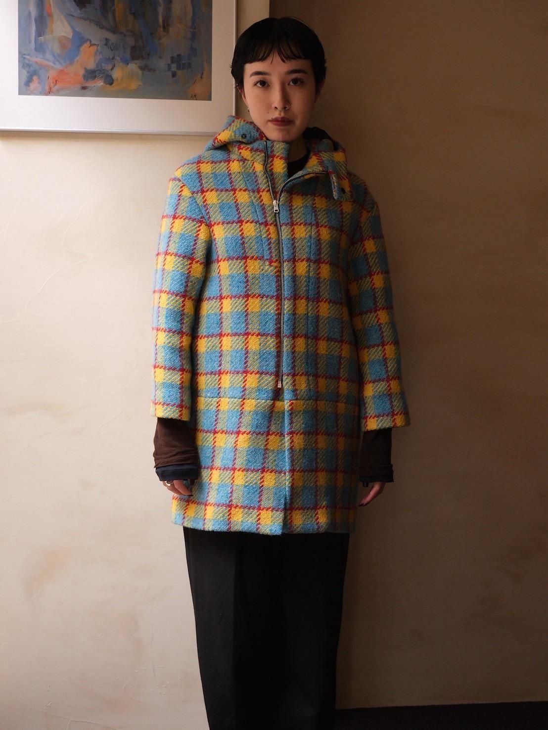 "MARNI" Tweed Hooded Minimum Coat