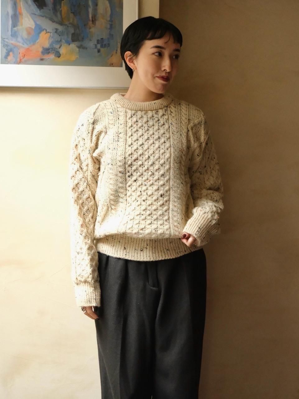 Irish Cable-Knit Sweater "Color Nep"