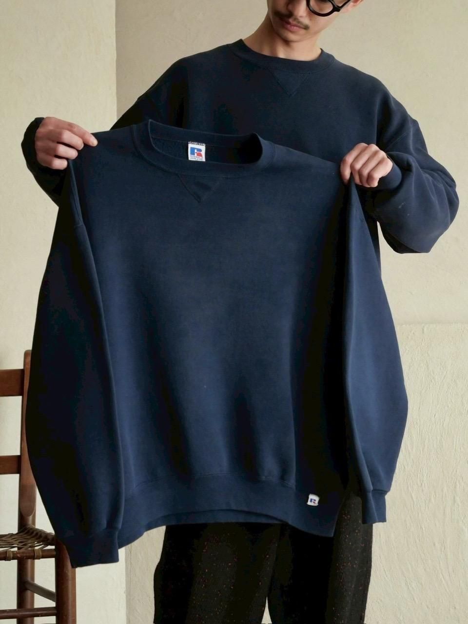 1990s U.S.A. RUSSELL Sweat Sweater NAVY ڡǤ򤯤