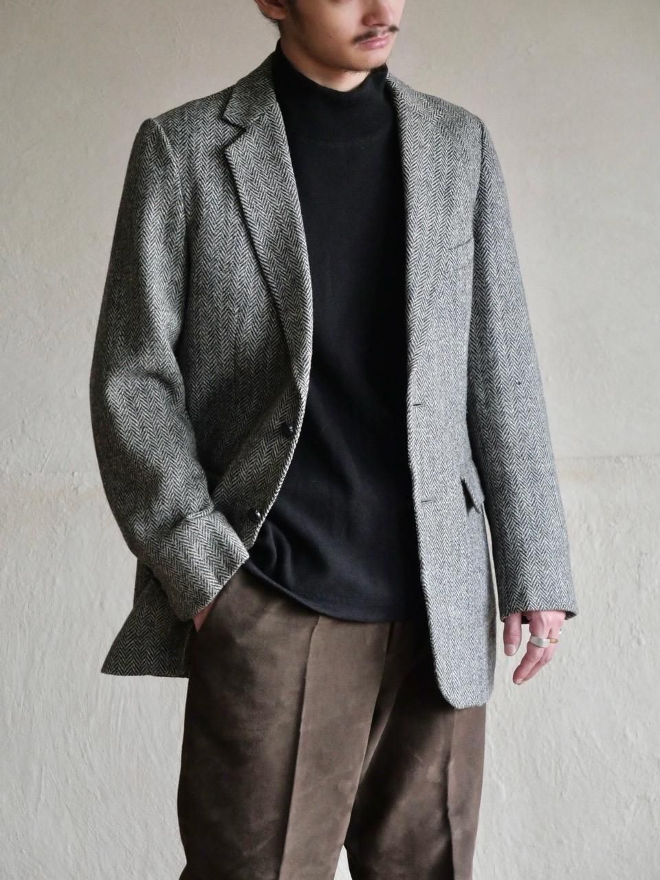 1990s Herringbone Stripe Harris Tweed Jacket