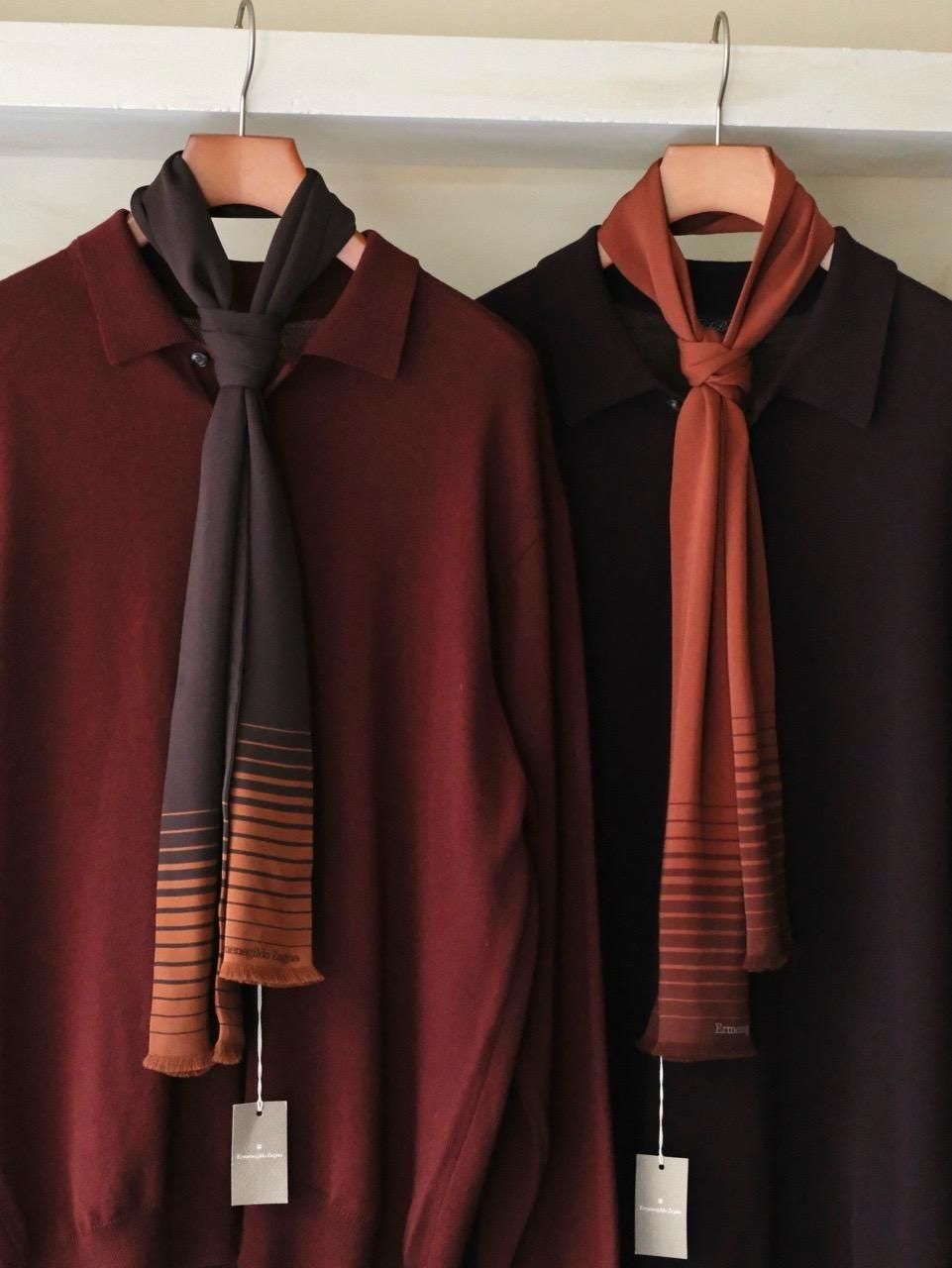 DEADSTOCK "ErmenegildoZegna" 100% Silk Scarf ڡˤƤ򤯤