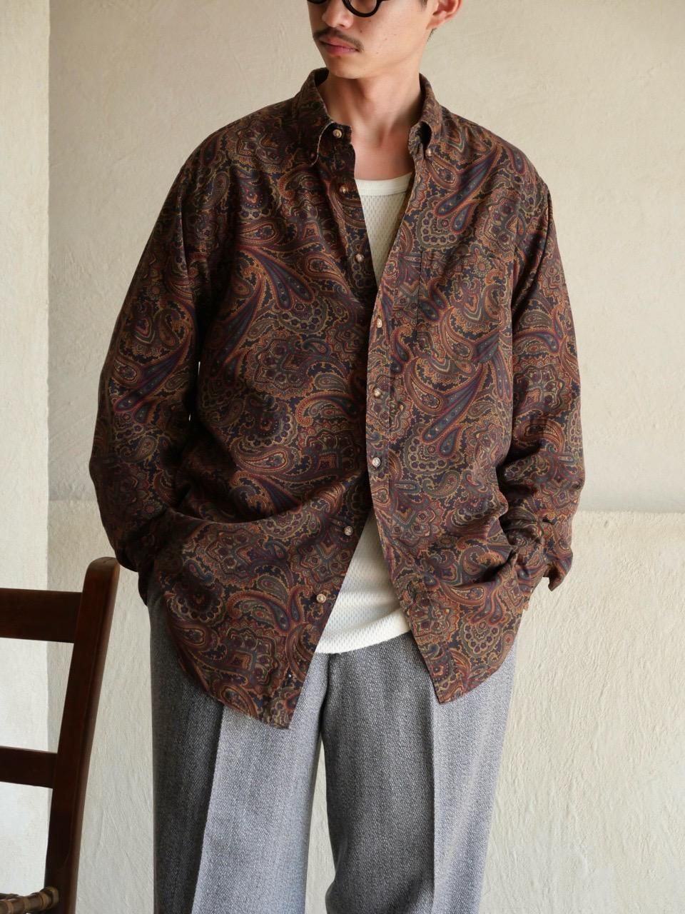 1980~90's BrooksBrothers Cotton B.D.Shirt "Paisley"