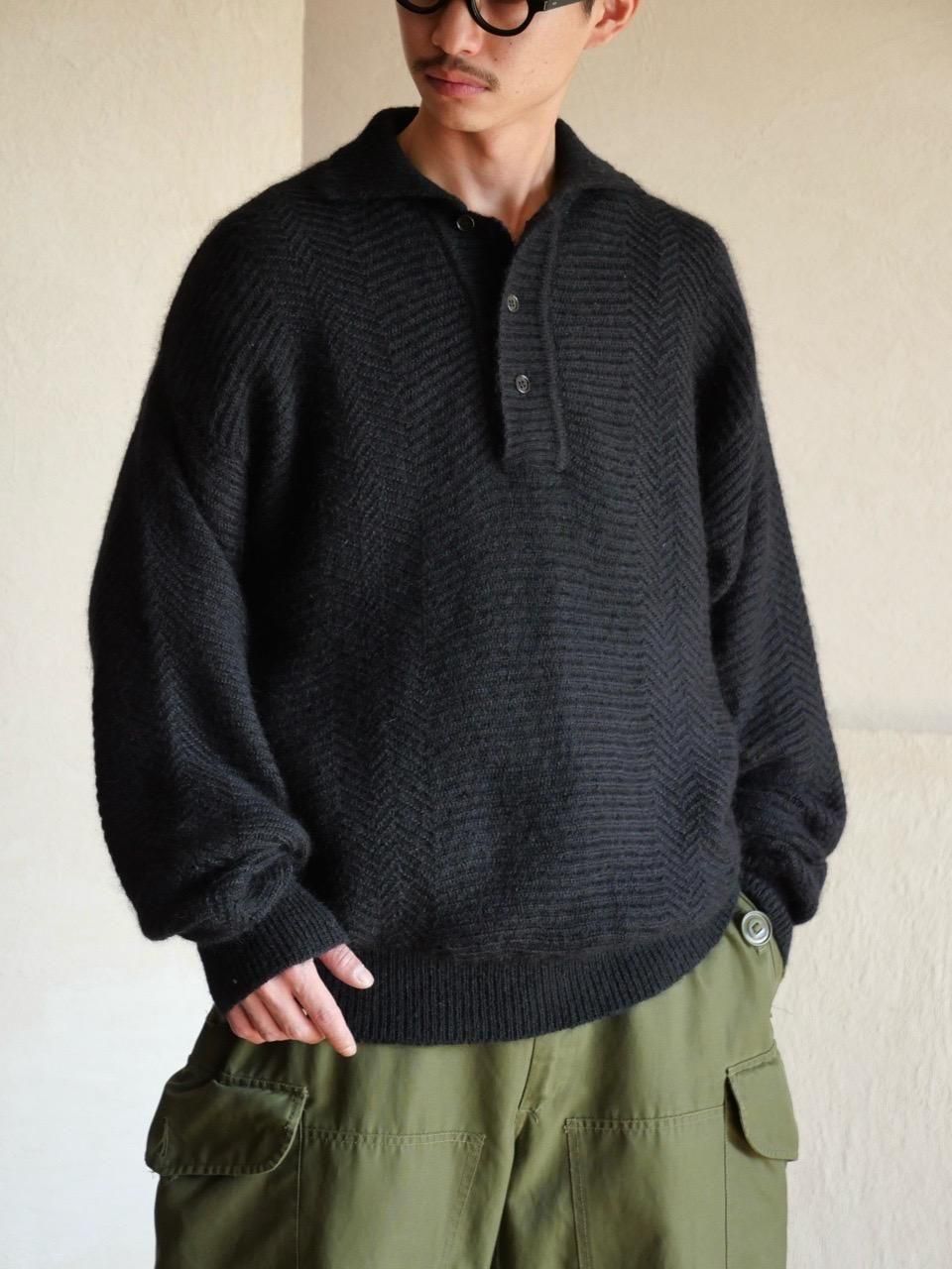 1980's Italia Mohair Mix Black Knit Sweater