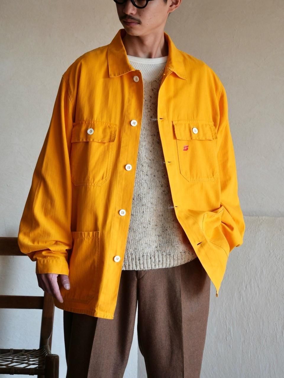 00's 4Pockets Yellow Herringbone Jacket