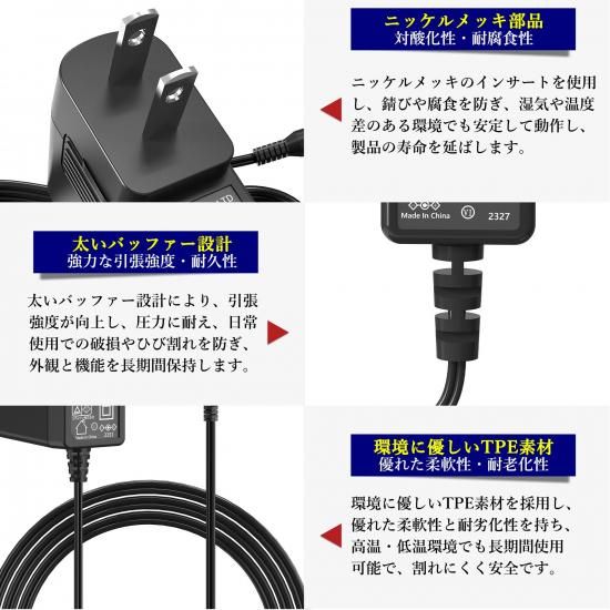 1年保証付】汎用スイッチング式ACアダプター 12V/3A/最大出力36W