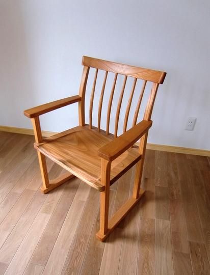 特注デスクチェアー（欅無垢） - 木香家 群馬県・館林市 注文家具