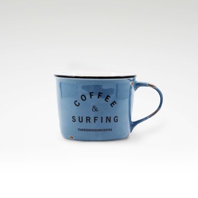 TRSCオリジナルマグ『coffee & surfing』 ブルー - The Rising Sun  Coffee｜ライジングサンコーヒーオフィシャルオンラインストア