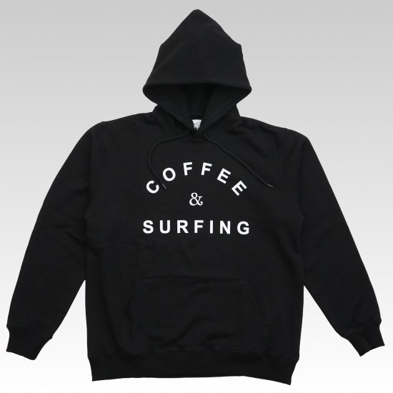 COFFEE&SURFING ORIGINAL HOODIE [BLACK] - The Rising Sun  Coffee｜ライジングサンコーヒーオフィシャルオンラインストア