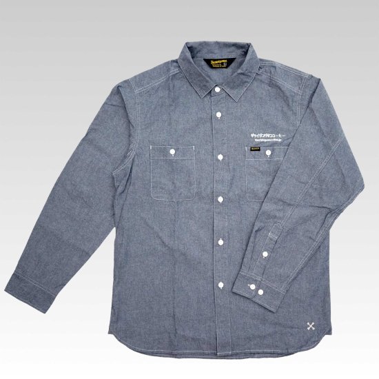 TRSC ×BLUCO ORIGINAL DENIM SHIRTS[NAVY] - The Rising Sun  Coffee｜ライジングサンコーヒーオフィシャルオンラインストア