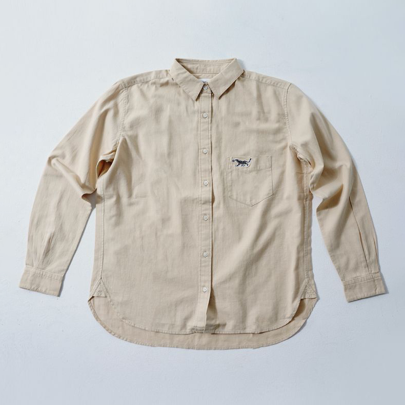 LADIES Shirt Beige  (5Animals)| 絶滅危惧種のサスティナブルファッションブランドのSAMSARA