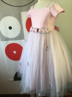 ◆送料お得プラン商品◆(G-130-10.123)ピンクのドレス130cm