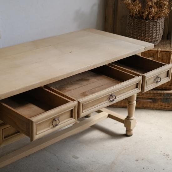 ビンテージ デスク　作業台　剥離 新年SALE ヴィンテージ ダイニングテーブル デスク 作業台 剥離