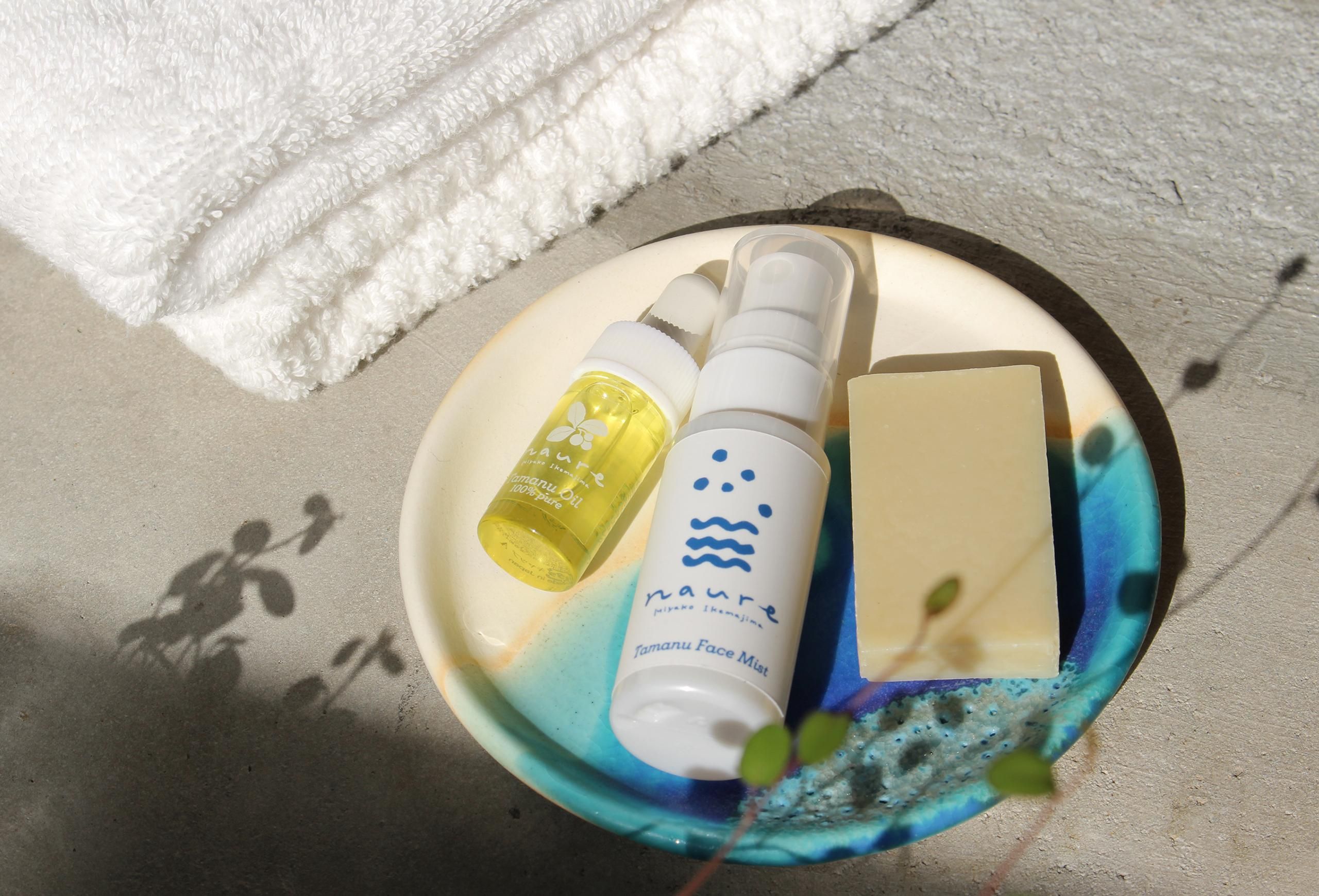 ナウレ トラベルセット（タマヌオイル＋フェイスミスト＋洗顔石鹸