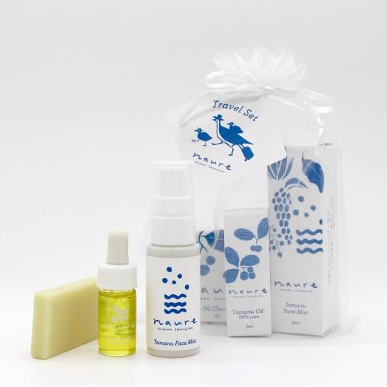 ナウレ トラベルセット（タマヌオイル＋フェイスミスト＋洗顔石鹸