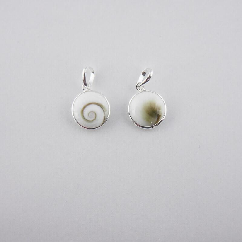 シヴァアイ&シルバー|ラウンド(丸型) ペンダントトップ(小)ハンドメイド|ShivaEye|Shell&Stone シヴァアイ&シルバー|ラウンド(丸型) ペンダントトップ(小)ハンドメイド|ShivaEye|Shell&Stone