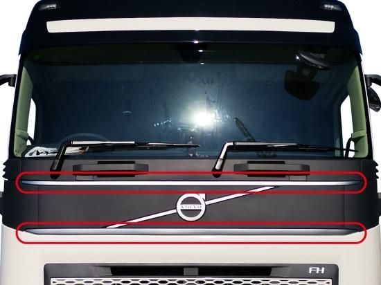 旧型volvoトラックグリルステップメッキ、フロントコーナー 旧型volvoトラックグリルステップメッキ、フロントコーナー