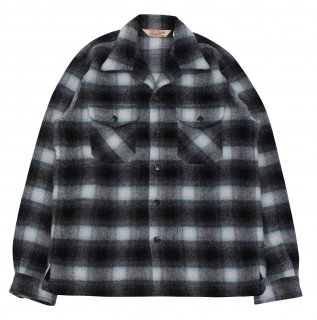TROPHY CLOTHING [-Frisco Shaggy Wool L/S Shirt- Black size.14,15,16,17]