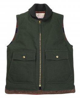 TROPHY CLOTHING [-Oiled Duck Storm Vest- Olive size.36,38,40,42] 