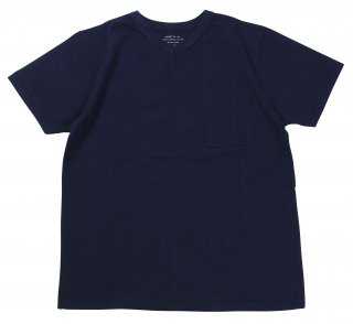 TROPHY CLOTHING [-Open End V Neck Tee- Navy size.36,38,40,42]