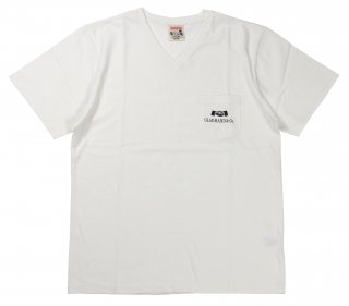 GLAD HAND & Co. [-GH DAILY - V-NECK T-SHIRTS- WHITE size.S,M,L,XL]