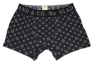 GLAD HAND & Co.-Room Wear [-GH FAMILY CREST - BOXERS- BLACK size.S,M,L]
